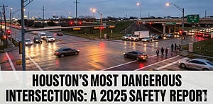 AI generated image of Houston traffic at dangerous intersection