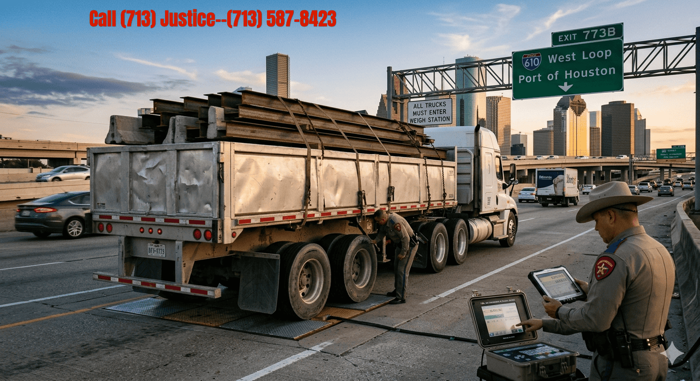 Overweight Truck Accidents on Houston Freeway